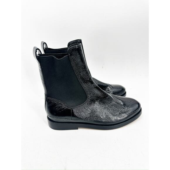 Vince Cecyl Black Patent Leather Chelsea Ankle Boots Women’s Size 6M - Picture 2 of 6